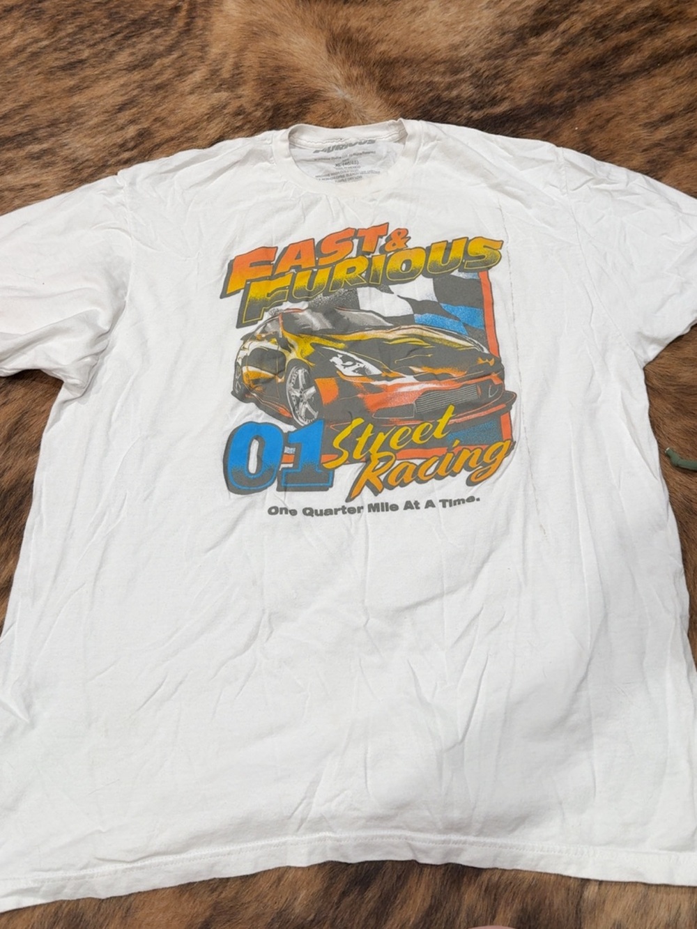 Fast & Furious Street Racing Graphic Tee - White, Multicolor